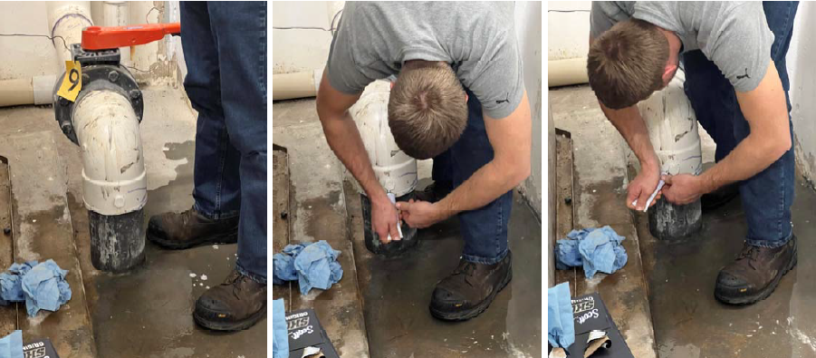 Alex fixes the leak at Solon High School