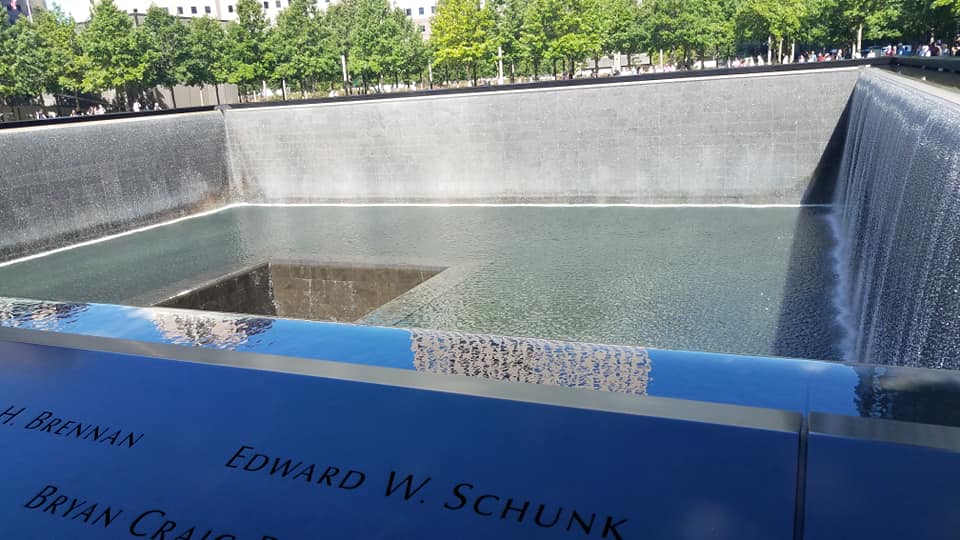 Cleaning the 9/11 Memorial